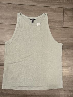 Banana Republic Light Sage Green Linen Tank Top XL